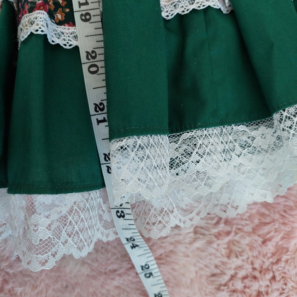 Fun &‎ Fancy Originals Green Floral Squared Dance Skirt Set Size Meduim - Picture 9 of 12